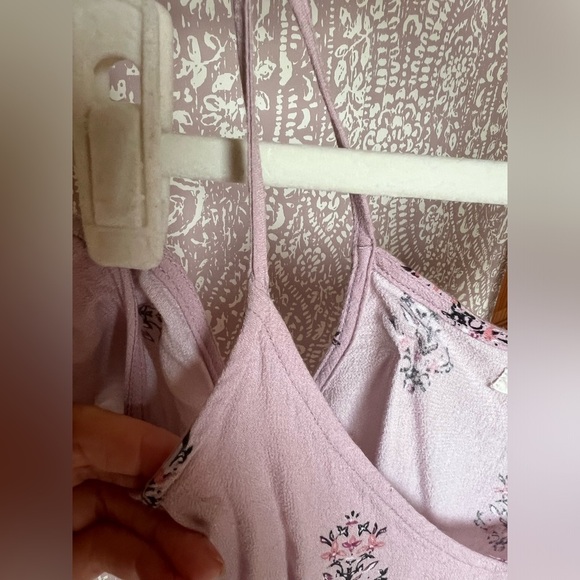 LA Hearts by PacSun Cold Shoulder Shirt Sleeve Pink White Floral Mini Dress - Picture 5 of 7